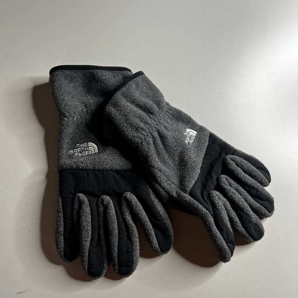 The North Face Mens Denali Etip Fleece Touchscreen Gloves Grey Black XL NF0A3M3K